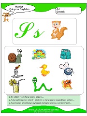 S Sesi Çalışma Sayfaları